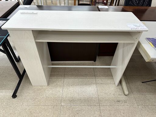 ★ジモティ割あり★  カウンターテーブル アイボリー H85.5×D39.5×W120 クリーニング済み TJ7651