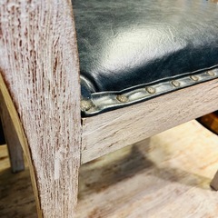 《売約済》【武蔵小山店】 オールドチーク　チーク無垢材　クラブチェア　カルティニチェア　アンティークウォッシュ　ホワイト　検　ヴィンテージ　ビンテージ　アンティーク　イス　椅子　ベンチ　スツール　の画像