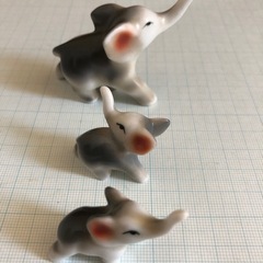 陶器　象　置き物　飾り物の画像