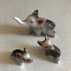 陶器　象　置き物　飾り物の画像