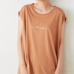 ビッグTシャツ ディスコート レディース キャメル 服 トップス