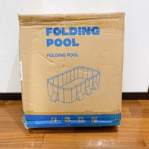 【新品未使用】2024年新デザイン！折りたたみ式 大型プール 2.1m　組み立て不要 空気入れ不要