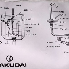 カクダイ トイレ部品 ロータンクボールタップ補修用3点セット KAKUDAI の画像