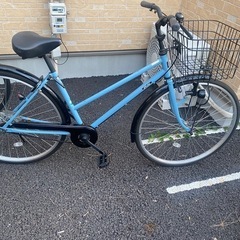 自転車　ブルーグレー