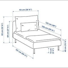 【値下げ承ります】IKEA ソーデルハムン 廃盤カラー：ホワイト ソファの画像