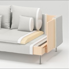 【値下げ承ります】IKEA ソーデルハムン 廃盤カラー：ホワイト ソファの画像
