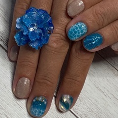 カーネーションの花レジンリング