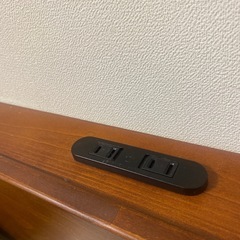 【枕元充電2口有り】脚付きすのこベッドフレームの画像