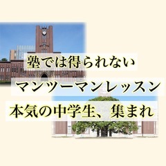 本気で東大、京大を目指す中学生への個別指導塾の画像