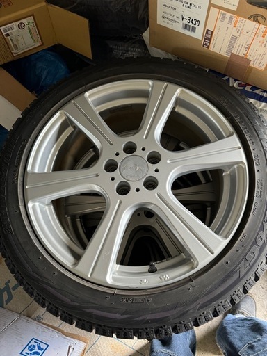 PCD100 5穴17インチ冬タイヤホイールセット