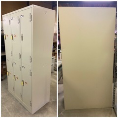 LION ライオン 6人用 ロッカー 1か所鍵なし 中古品　サイズ：横幅90cm×奥行51.5cm×高さ178.5cm オフィス用ロッカーの画像