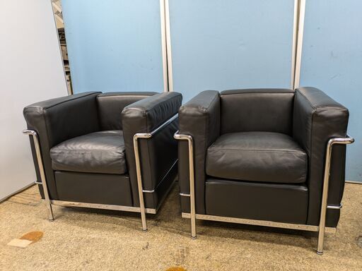 Cassina カッシーナ レザーソファ 本革ソファ 1人掛け 2脚セット
