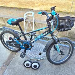 美品　子ども　自転車　男の子　補助輪　補助ハンドル　
