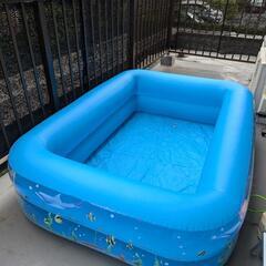 ビニールプール + 電動空気入れ　[中古]