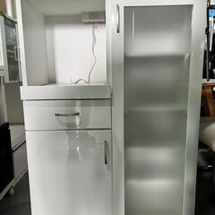 大阪❗️♻️エコマックス♻️配送も可?⭕️「S484」食器棚 レンジ台 カップボード ロータイプ