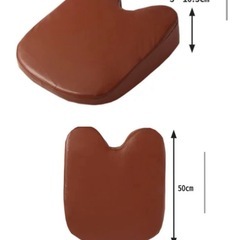 エステ　整体　顔まくら　胸当てまくら　ジェル　ブラウン　2点セット　セブンビューティーの画像