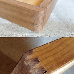 古い木箱 小物入れ 木組みの箱 トレイ トレー レターボックス 古道具 レトロ　/TJ-1886 2F南の画像