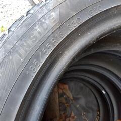 廃タイヤ　スタッドレス　185/55R16　重りやタイヤ止めなどにいかがでしょうか？の画像