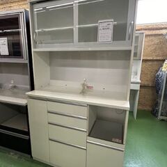 【ドリーム川西店御来店限定】 高橋木工 2枚扉オープンボード ホワイト H2100×W1205×D510 クリーニング済み 【2001245255600646】