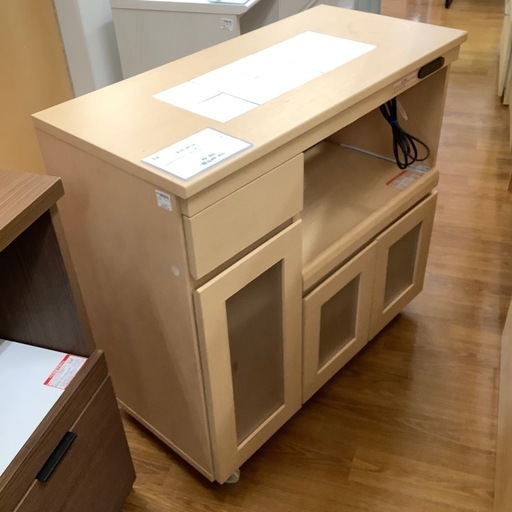 ライオン 2段引違扉付きハイカウンター書庫『良品中古、小傷あり