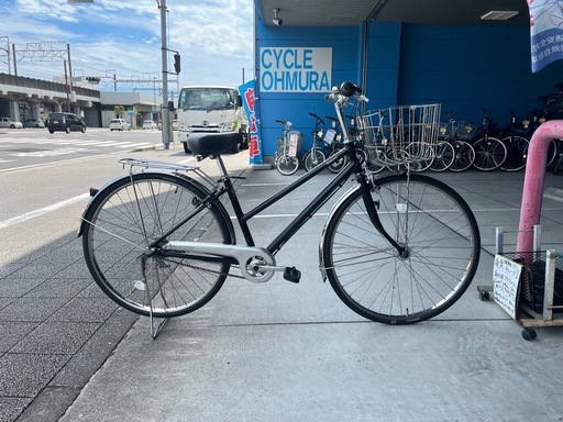 【完売御礼】【大人用】整備済 ブリヂストン 27型内装3段ギア スクリッジS型 中古自転車 通勤通学向け 黒色 <自転車のオオムラ 静岡店>