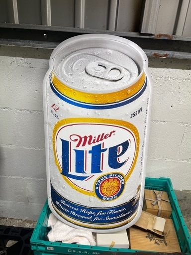 ミラービールブリキ看板②