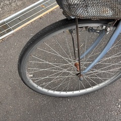 自転車　26インチ　水色　カゴあり、鍵ありの画像