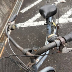 自転車　26インチ　水色　カゴあり、鍵ありの画像
