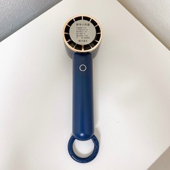 【新品未使用】ハンディファン 冷却プレート付き ハンディ扇風機 静音 小型 瞬間冷却 ネイビーの画像