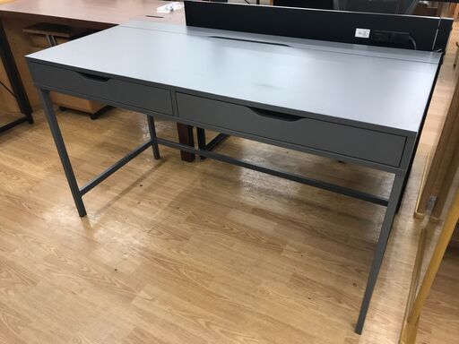 ★ジモティ割あり★ IKEA PCデスク グレー H76×W132×D60 クリーニング済み KJ5786