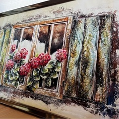 クリスタル アートパネル 紫陽花 風景画の画像