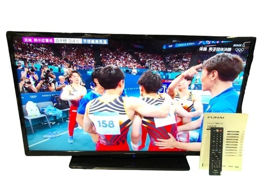 FUNAI フナイ 液晶カラーテレビ FL-40H1010 40型　2019年製  動作品 中古 テレビ 家電 リモコン 説明書付属