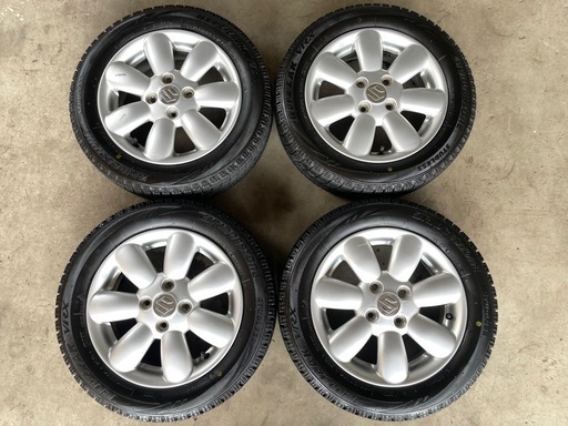 スズキ　純正アルミホイール　155/65R14 スタッドレスタイヤ