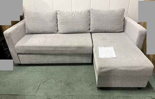 NITORI ニトリ ノアーク 3人掛 カウチソファ トリプルソファ ファブリック グレー 収納付 幅220cm×奥行140cm×高さ66cm