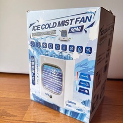 美品 アイス コールド ミストファン MINI 卓上冷風扇 首振り機能の画像