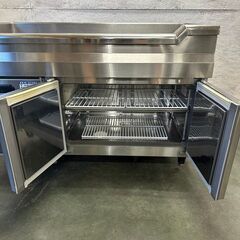 【フクシマガリレイ】 福島工業 冷蔵コールドテーブル 舟形シンク付 業務用冷蔵庫 TNC-40RM-SC 2008年製 Y0135の画像