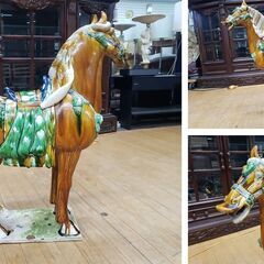 g63　馬の置物　陶器製の画像