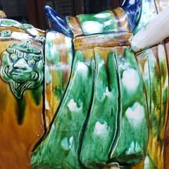 g63　馬の置物　陶器製の画像