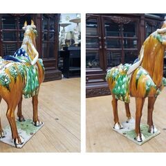 g63　馬の置物　陶器製の画像