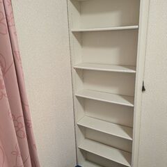 8/2まで！本棚 スリム 白 178x58x18