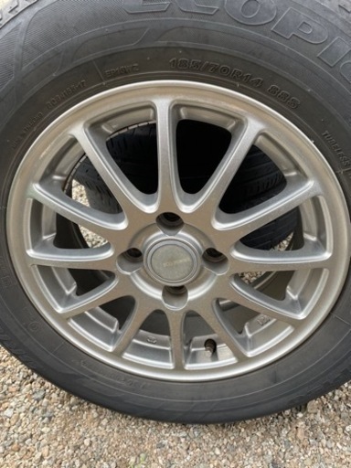 中古タイヤ&アルミホイール4本セット　14インチ