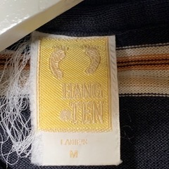 ⬜︎【HANGTEN】ノースリーブ　ボーダー　ポロシャツ　Mの画像