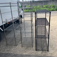値下げ❗️中古品　スチールラック　3台セット　 シェルフ ラック...