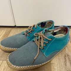 メンズ スニーカー 靴 水色 