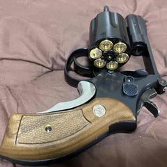 ★タナカ　S&W M19 2.5インチ モデルガン。ブルーイング済み  蓮根シリンダー  木製グリップ付着きの貴重品！の画像