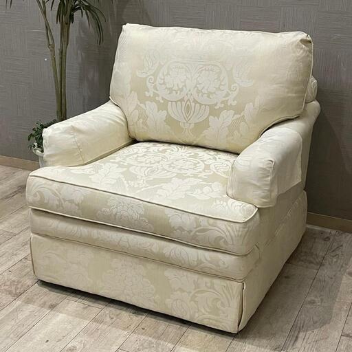 【 Thomasville 】トーマスビル 1人掛ソファ♪ ファブリック (B) Thomasville (トーマスビル) 1人掛けソファー アイボリー 1人