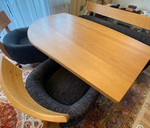 【お取引中】ナガノインテリア　ダイニング4点セット