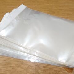 ヘッダー付き OPP袋 厚手 W270ｘＨ380（テープ付）約150枚の画像