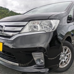 低走行8万キロ台☆月々1.2万円〜分割払い可❗️車検2年付き！大人気☆日産 セレナ   ハイウェイスター☆8人乗り☆ナビ付き☆走行中DVD見れます☆ETC☆バックカメラ☆ドラレコ付きのフル装備☆両側電動スライドドア☆クルーズコントロール搭載☆社外アルミ☆ウィンカーミラー☆フル装備☆車内広々三列シート‼️の画像