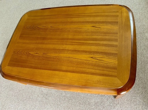 香川県漆器工業協同組合制作　天然木　国産　テーブル　座敷机　縦横120cm × 80cm 高さ40cm